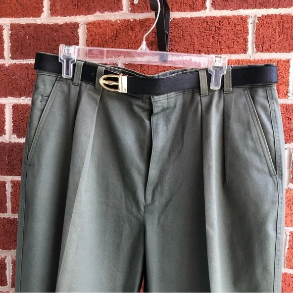 067 - Men’s Pants 36x30 Olive Green - Hagger Casuals - Picture 2 of 12